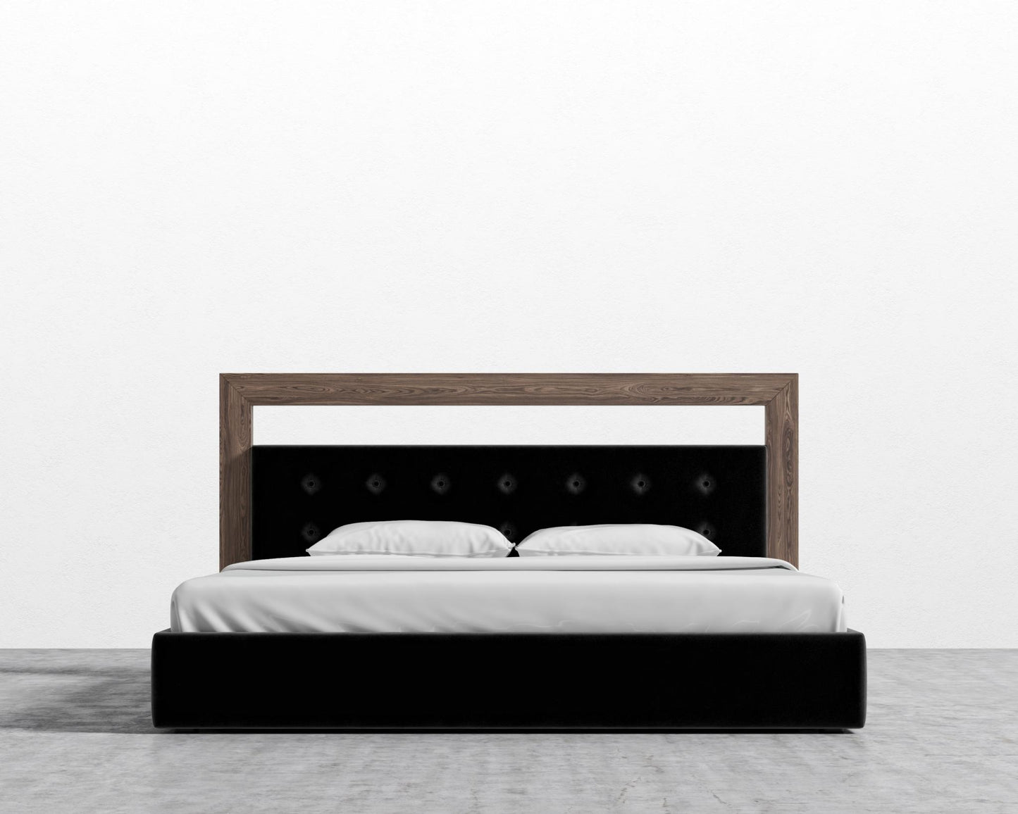 Chloe Bed - King, Vintage Velvet - Black