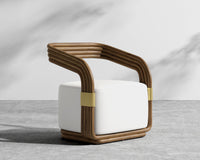 Curva Outdoor Lounge Chair - Outdoor Fabric - Palisades