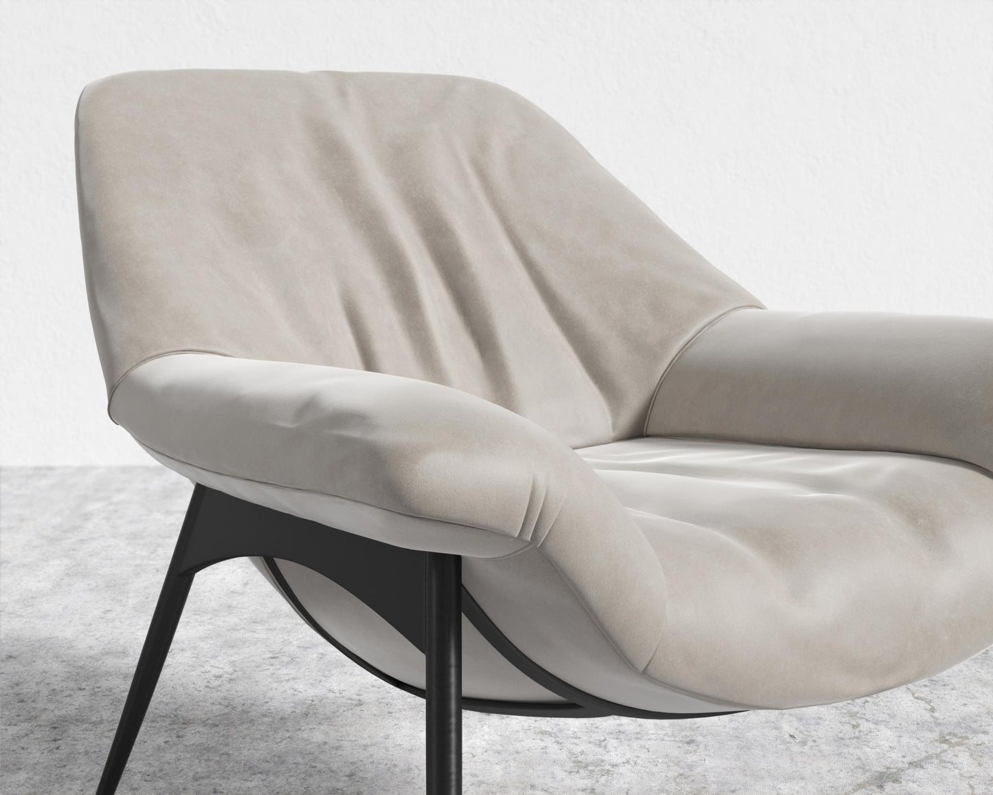 Davos Lounge Chair - Venice Vegan Suede - Latte