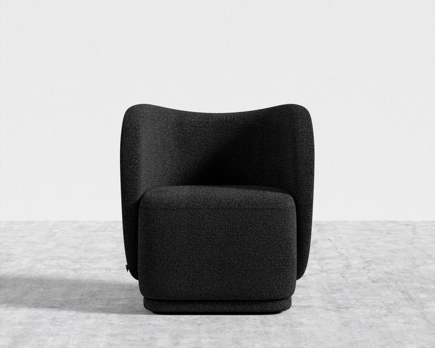 Diane Lounge Chair - Chatou Bouclé - Caviar