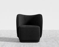 Diane Lounge Chair - Chatou Bouclé - Caviar