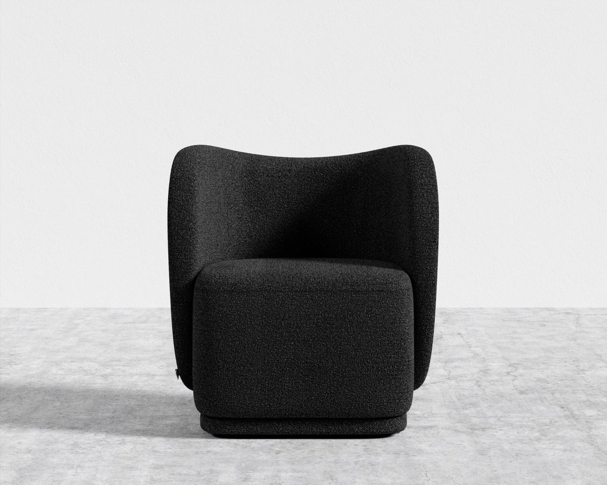Diane Lounge Chair - Chatou Bouclé - Caviar
