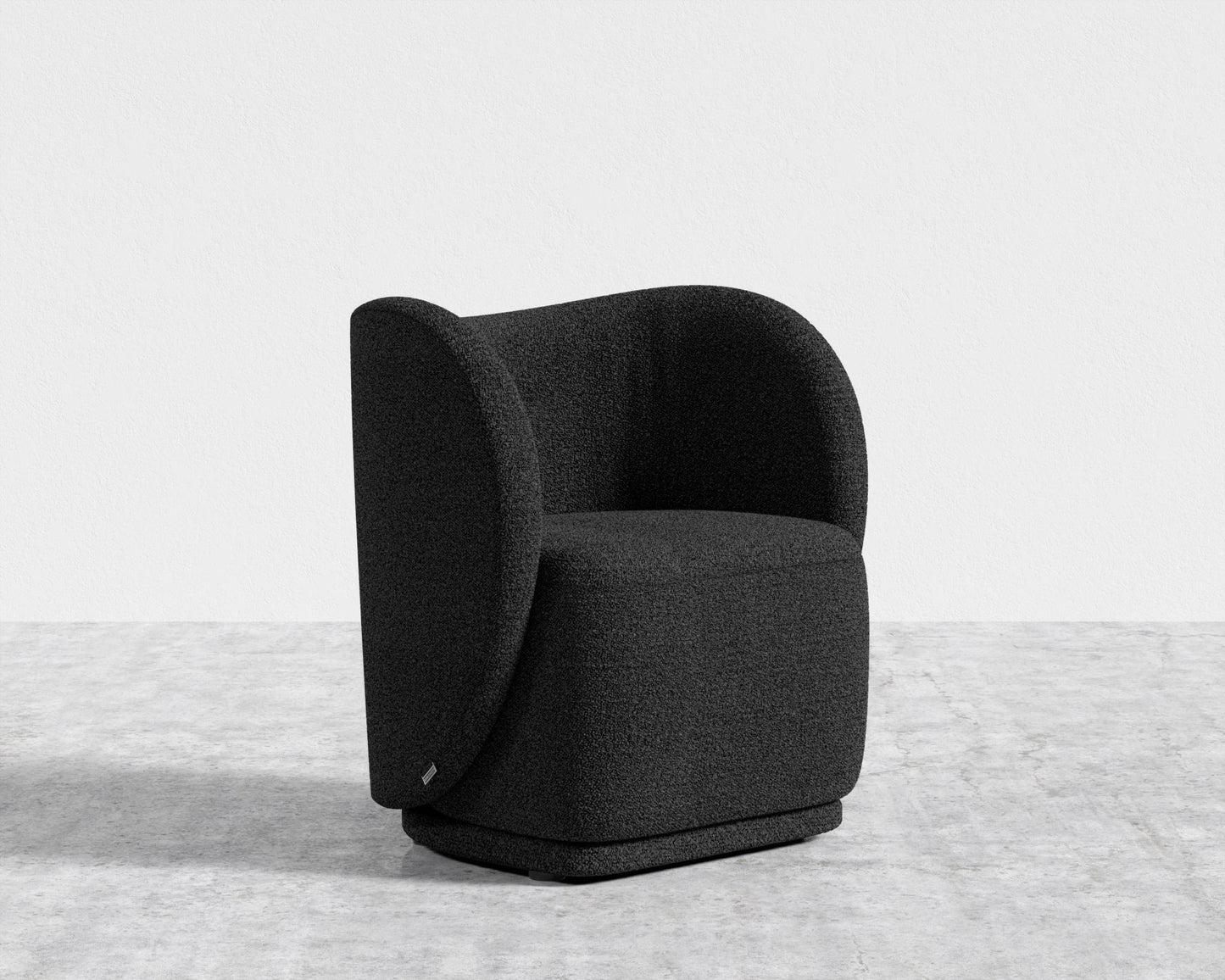 Diane Lounge Chair - Chatou Bouclé - Caviar