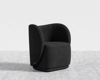 Diane Lounge Chair - Chatou Bouclé - Caviar