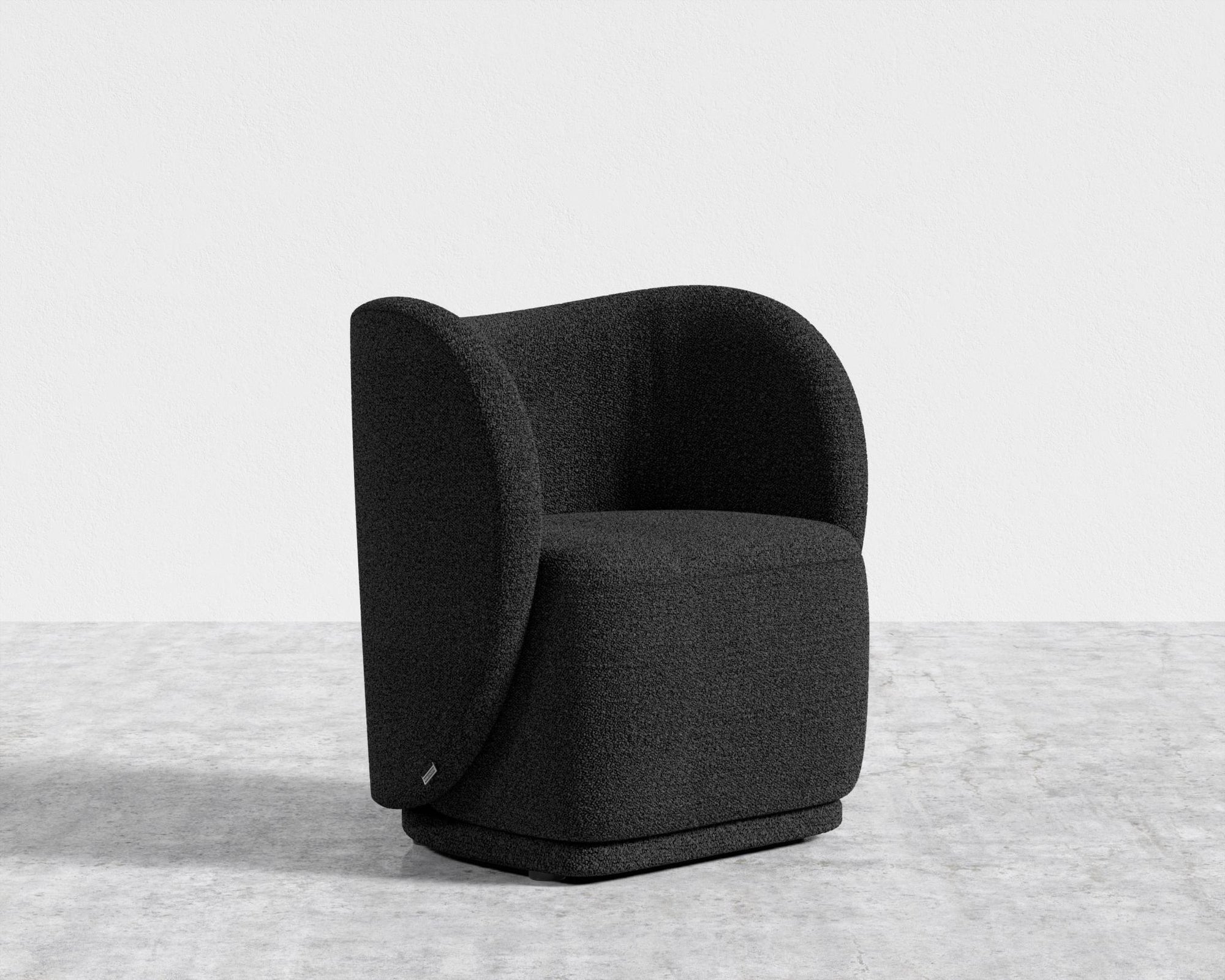 Diane Lounge Chair - Chatou Bouclé - Caviar