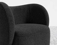 Diane Lounge Chair - Chatou Bouclé - Caviar