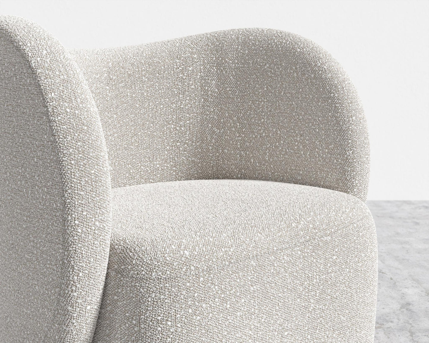 Diane Lounge Chair - Chatou Bouclé - Pearl