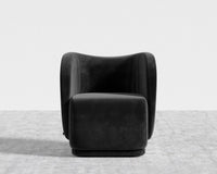 Diane Lounge Chair - Plush Velvet - Black