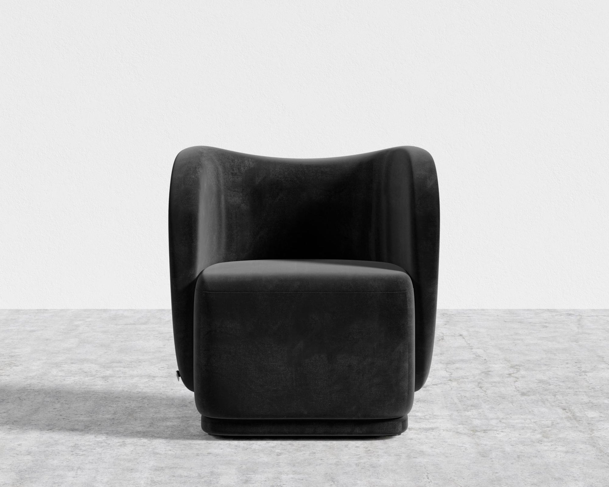 Diane Lounge Chair - Plush Velvet - Black