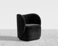 Diane Lounge Chair - Plush Velvet - Black