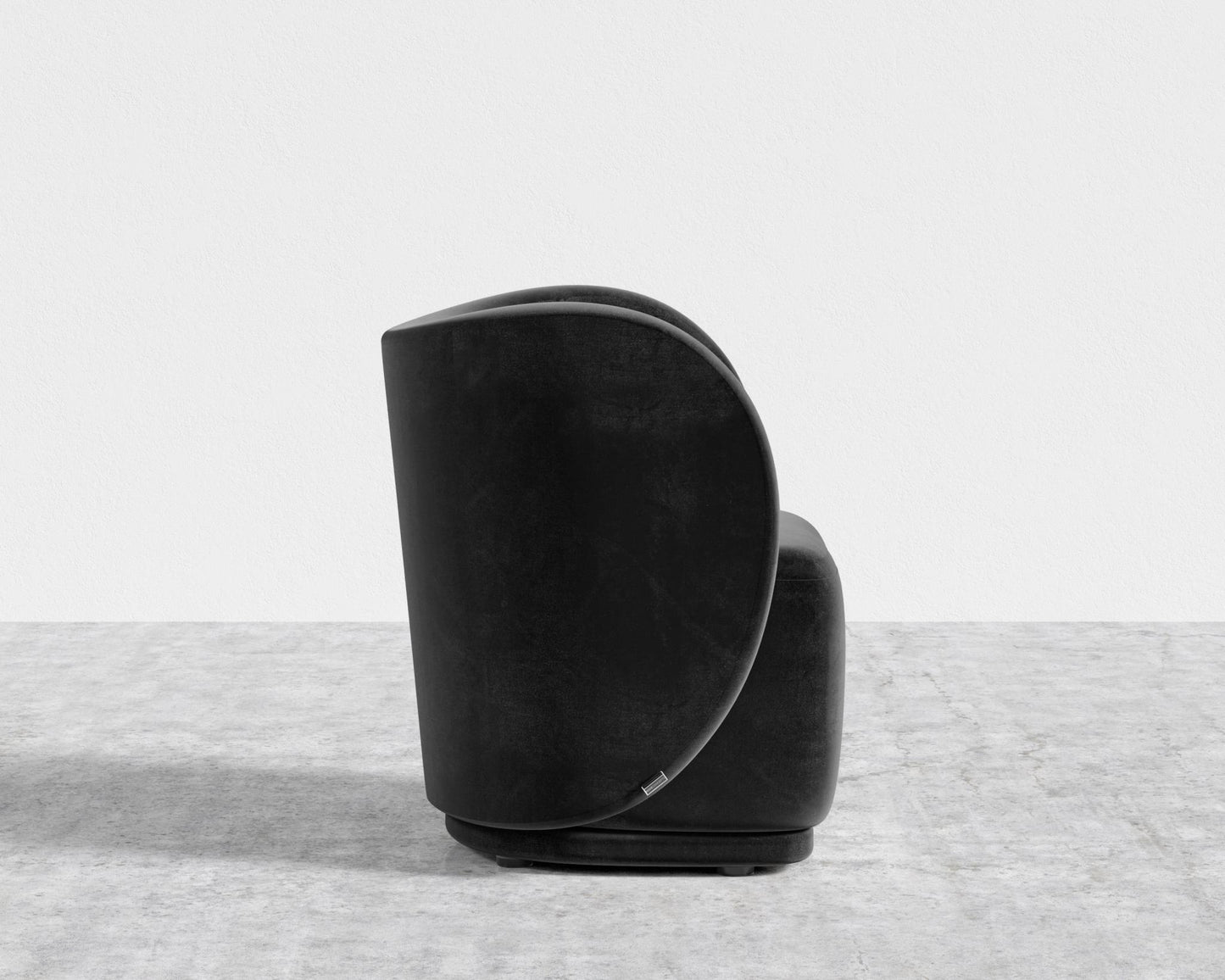 Diane Lounge Chair - Plush Velvet - Black