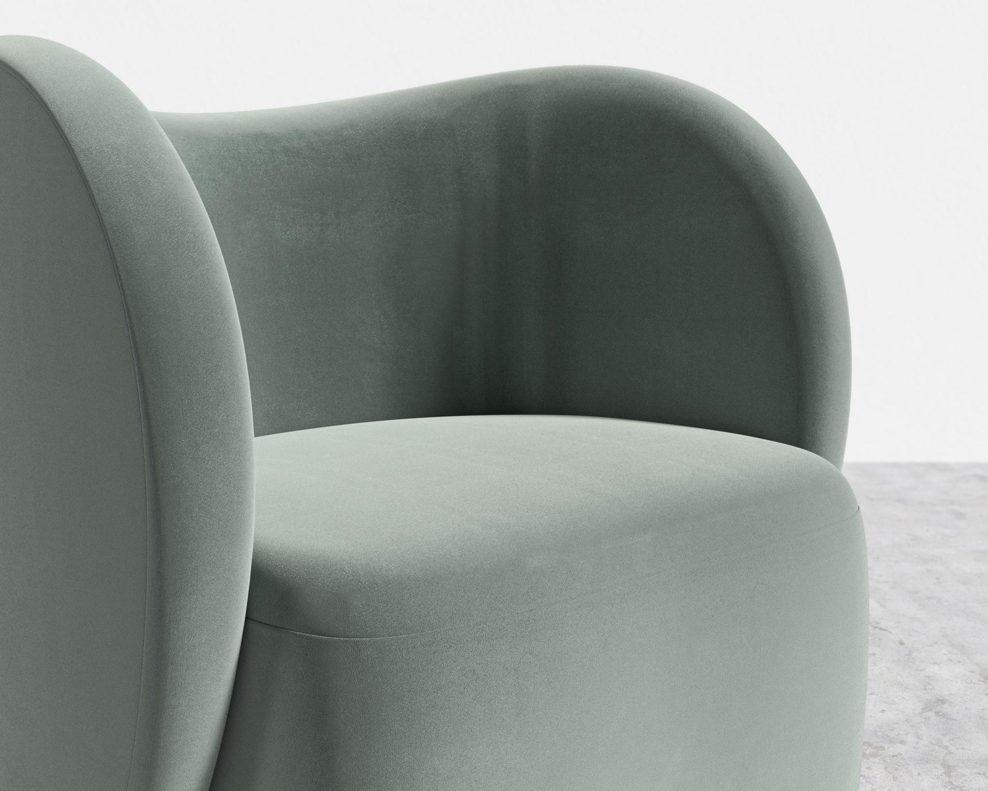 Diane Lounge Chair - Plush Velvet - Moonstone