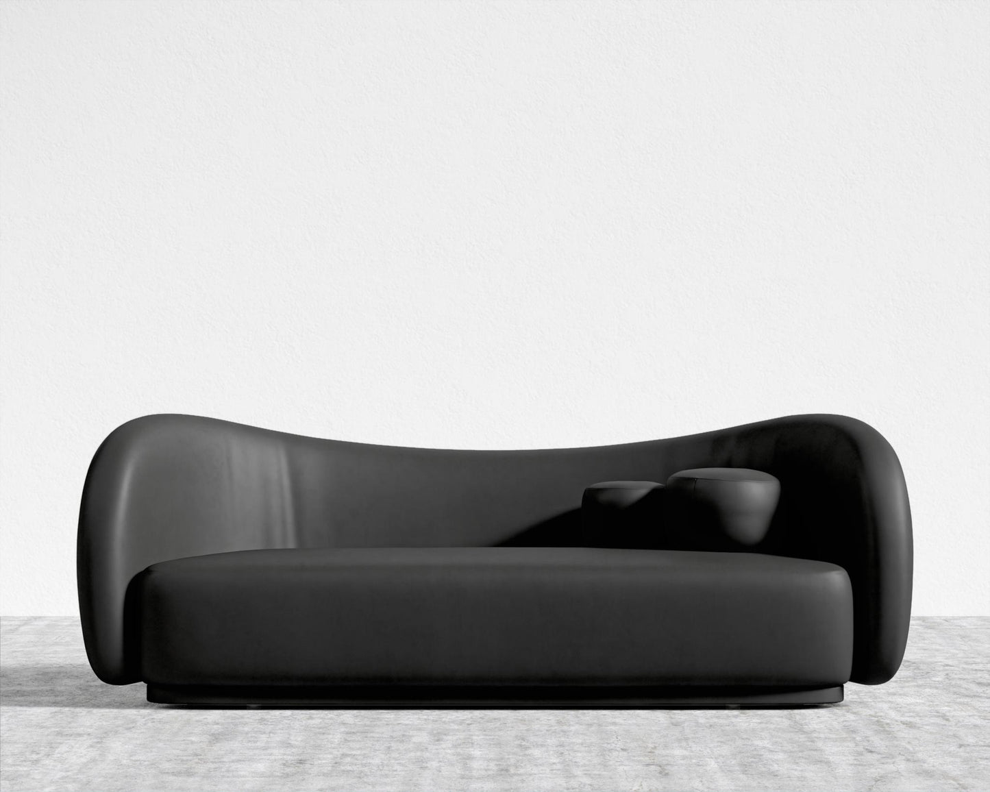 Diane Sofa - Microfiber Leather - Trento Jet Black