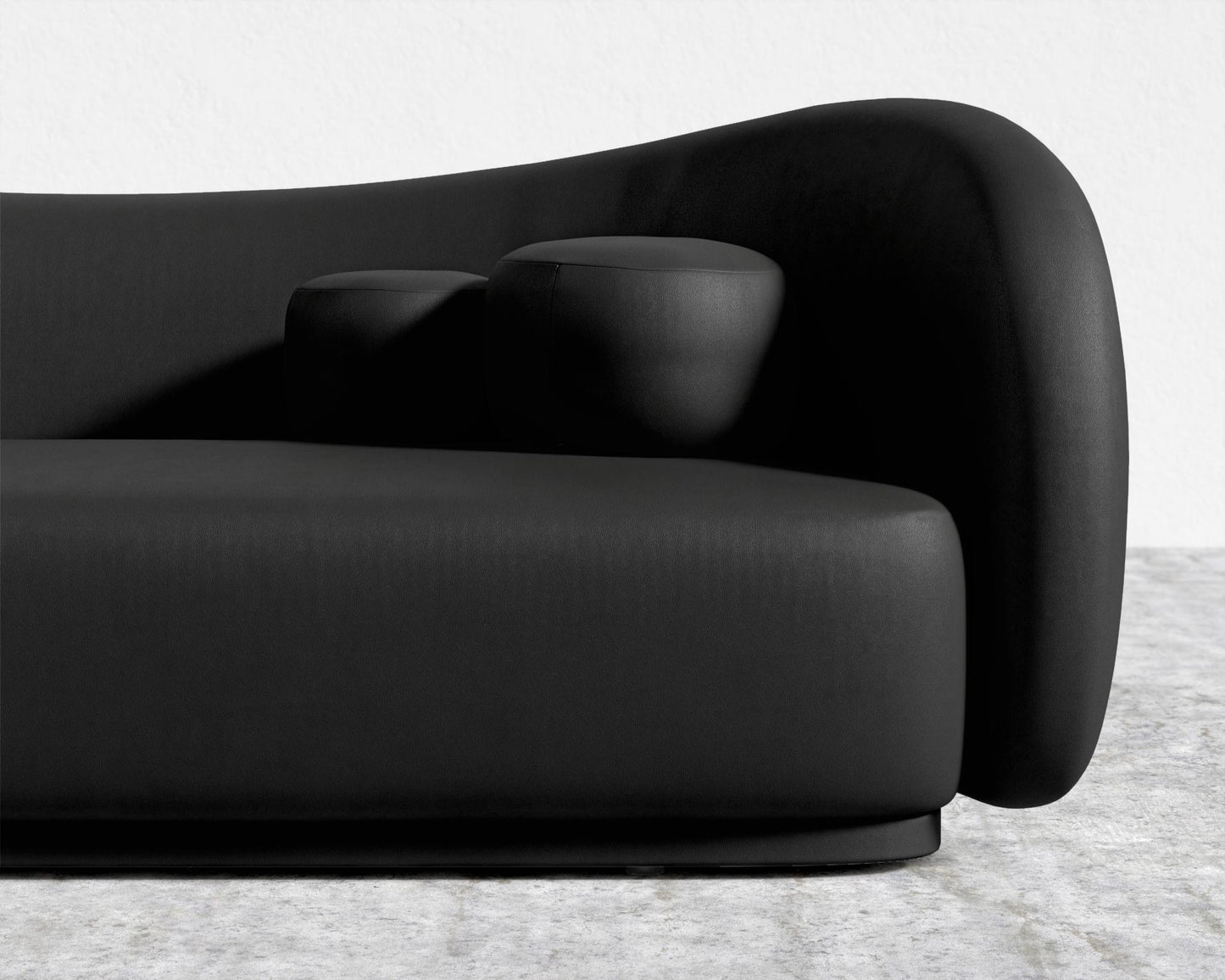 Diane Sofa - Microfiber Leather - Trento Jet Black