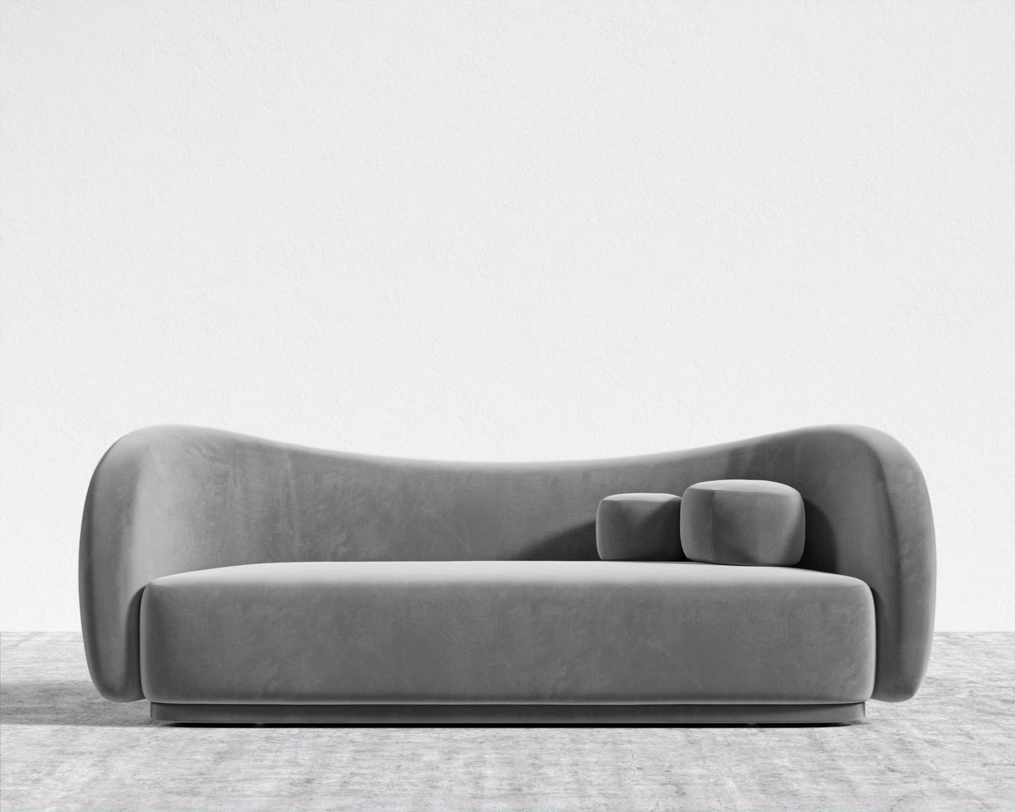 Diane Sofa - Plush Velvet - Glacier Grey