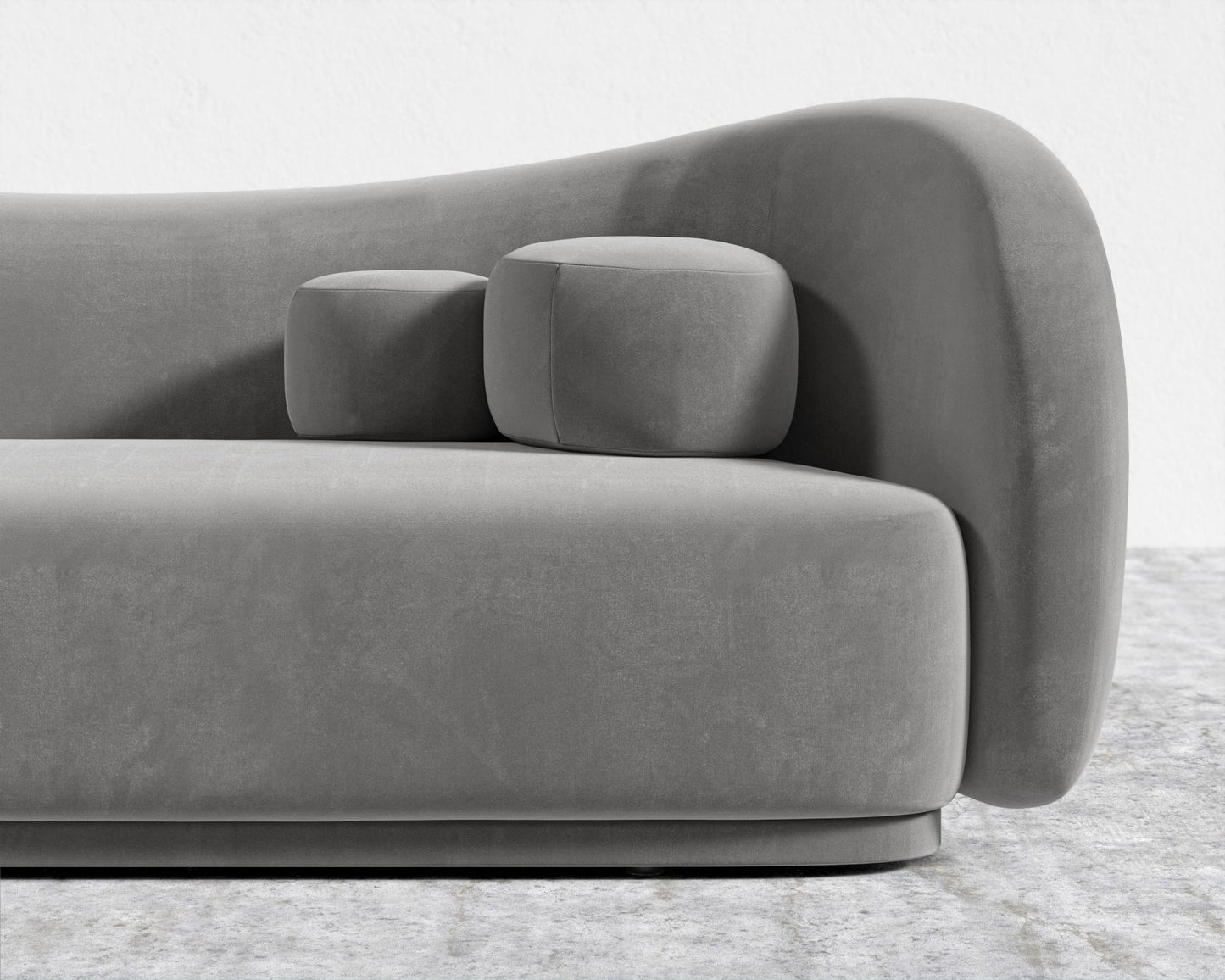 Diane Sofa - Plush Velvet - Glacier Grey