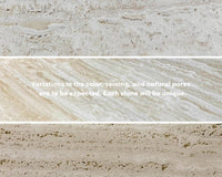 Tiberius Table - 82", White Travertine