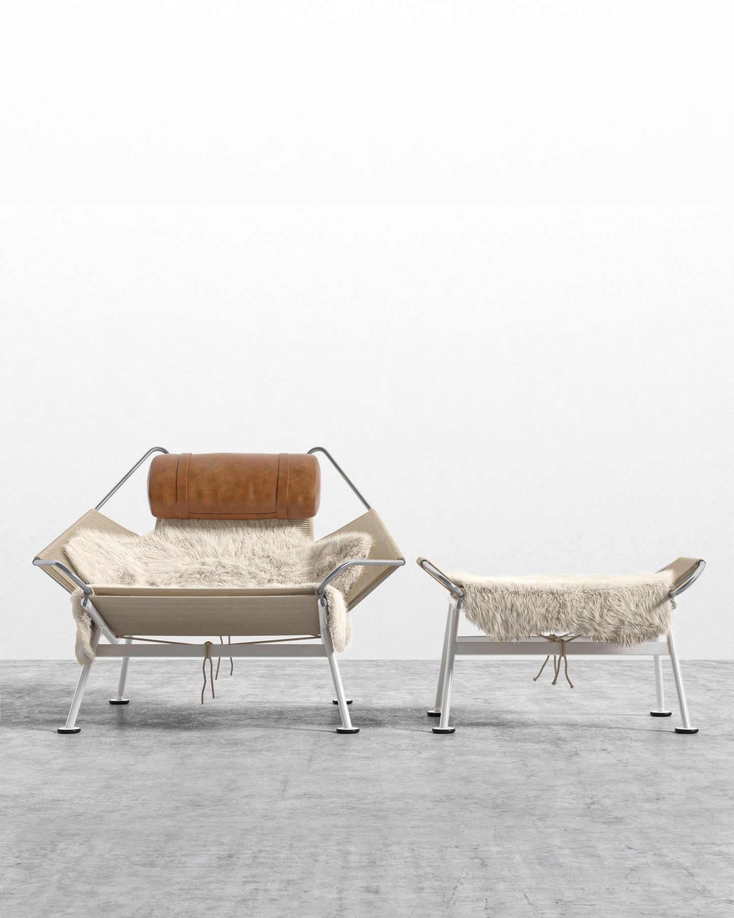 Flag Halyard Chair and Ottoman