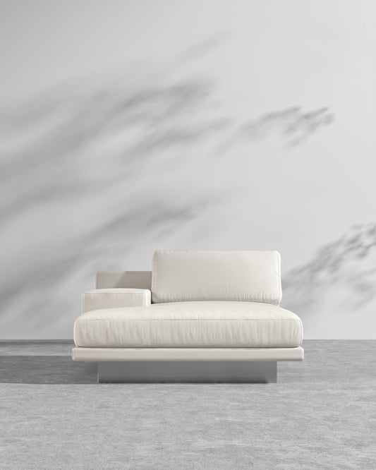 Dresden Outdoor Left Chaise with Armrest