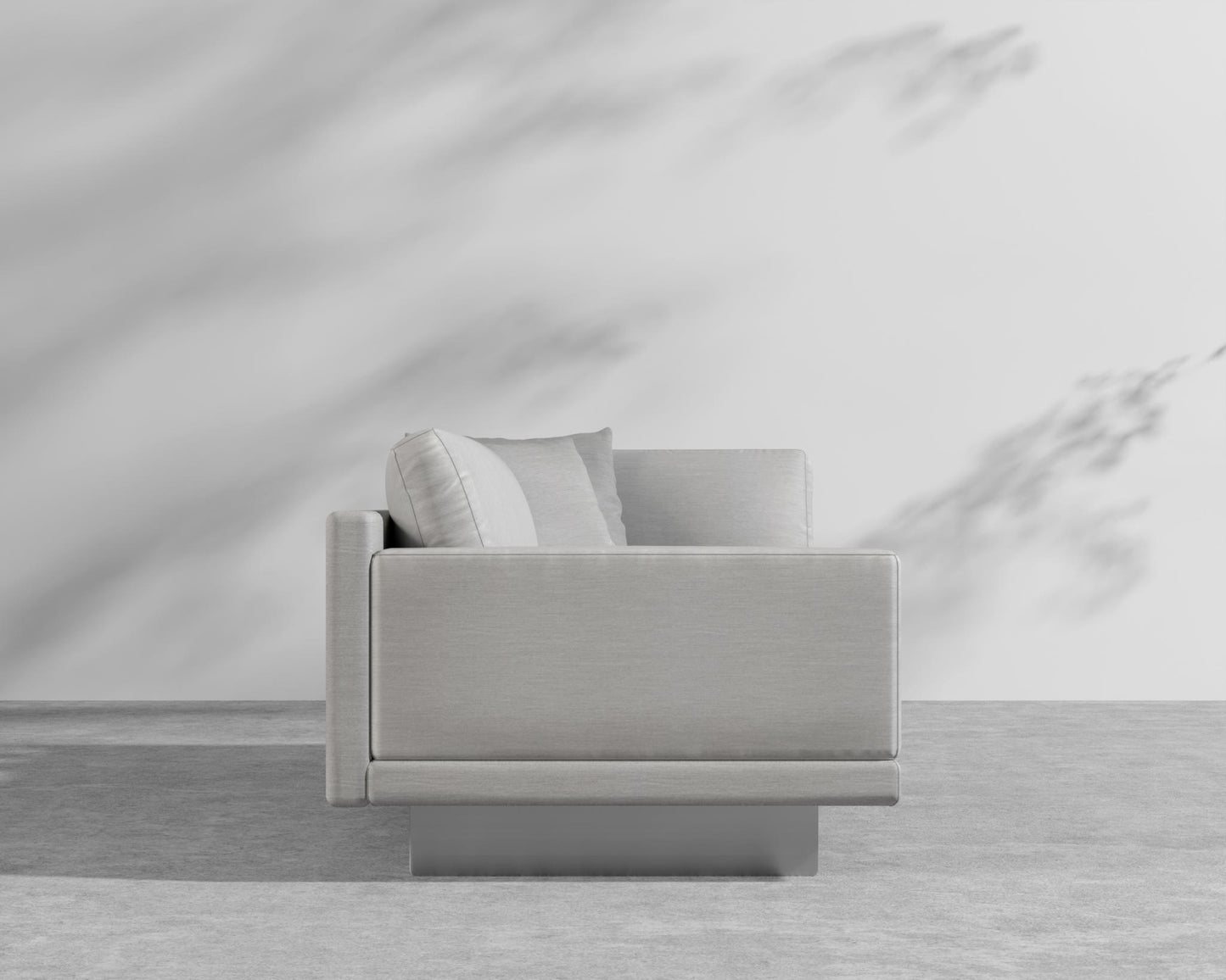 Dresden Outdoor Left Arm Sofa - Brushed Steel - Dresden Outdoor, Outdoor Fabric - Encino