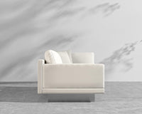 Dresden Outdoor Left Arm Sofa - Brushed Steel - Dresden Outdoor, Outdoor Fabric - Palisades