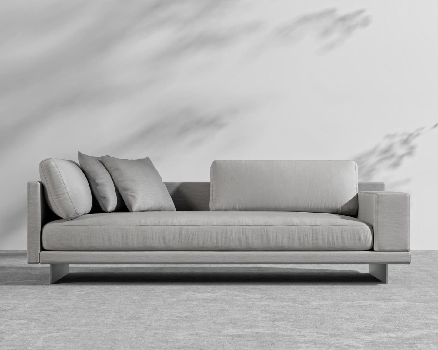 Dresden Outdoor Right Arm Sofa - Brushed Steel - Dresden Outdoor, Outdoor Fabric - Encino