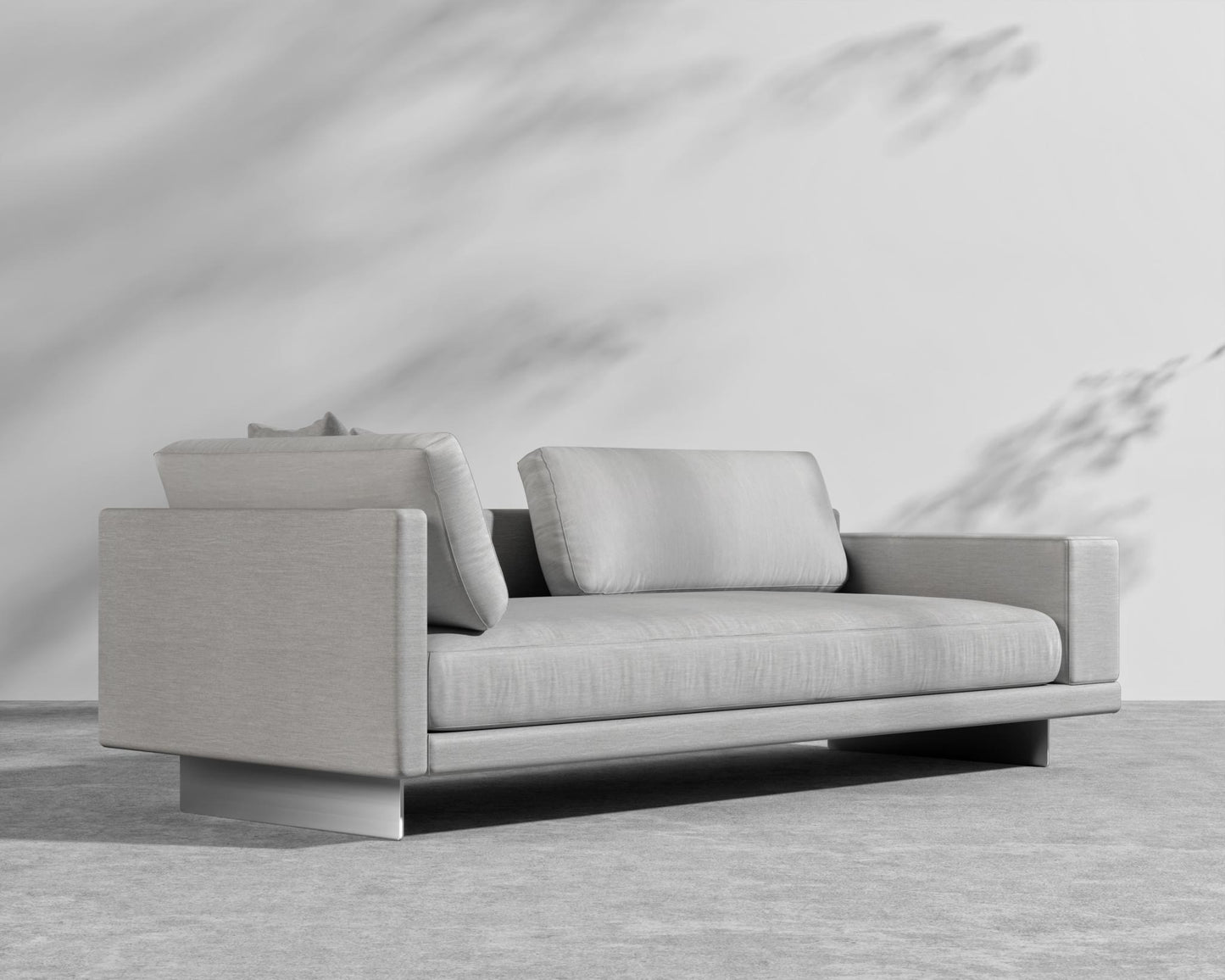 Dresden Outdoor Right Arm Sofa - Brushed Steel - Dresden Outdoor, Outdoor Fabric - Encino