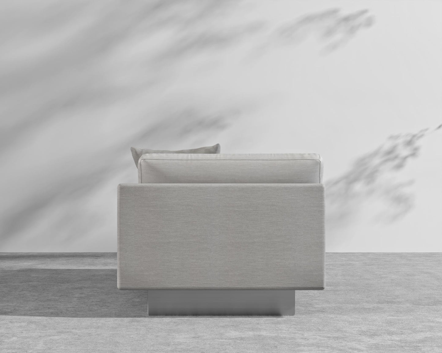 Dresden Outdoor Right Arm Sofa - Brushed Steel - Dresden Outdoor, Outdoor Fabric - Encino