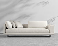 Dresden Outdoor Right Arm Sofa - Brushed Steel - Dresden Outdoor, Outdoor Fabric - Palisades