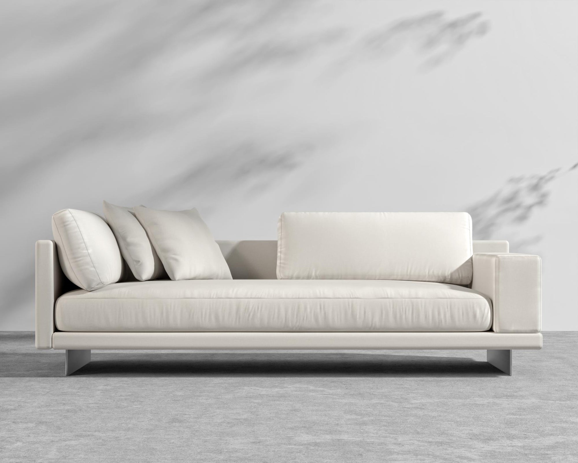 Dresden Outdoor Right Arm Sofa - Brushed Steel - Dresden Outdoor, Outdoor Fabric - Palisades