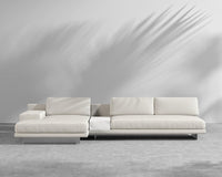 Dresden Outdoor Sectional Sofa - Brushed Steel - Dresden Outdoor, Armrest, Left-Hand-Facing, Outdoor Fabric - Palisades