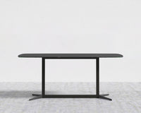 Elaine Dining Table - Black - Elaine Outdoor, Black Pietra Ceramic w/ Tempered Glass, 71" | 180cm