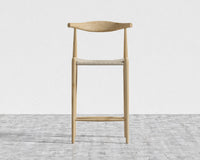 Elbow Counter Stool - Woven - Natural, Seat Color - Natural Seat Cord