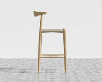 Elbow Counter Stool - Woven - Natural, Seat Color - Natural Seat Cord