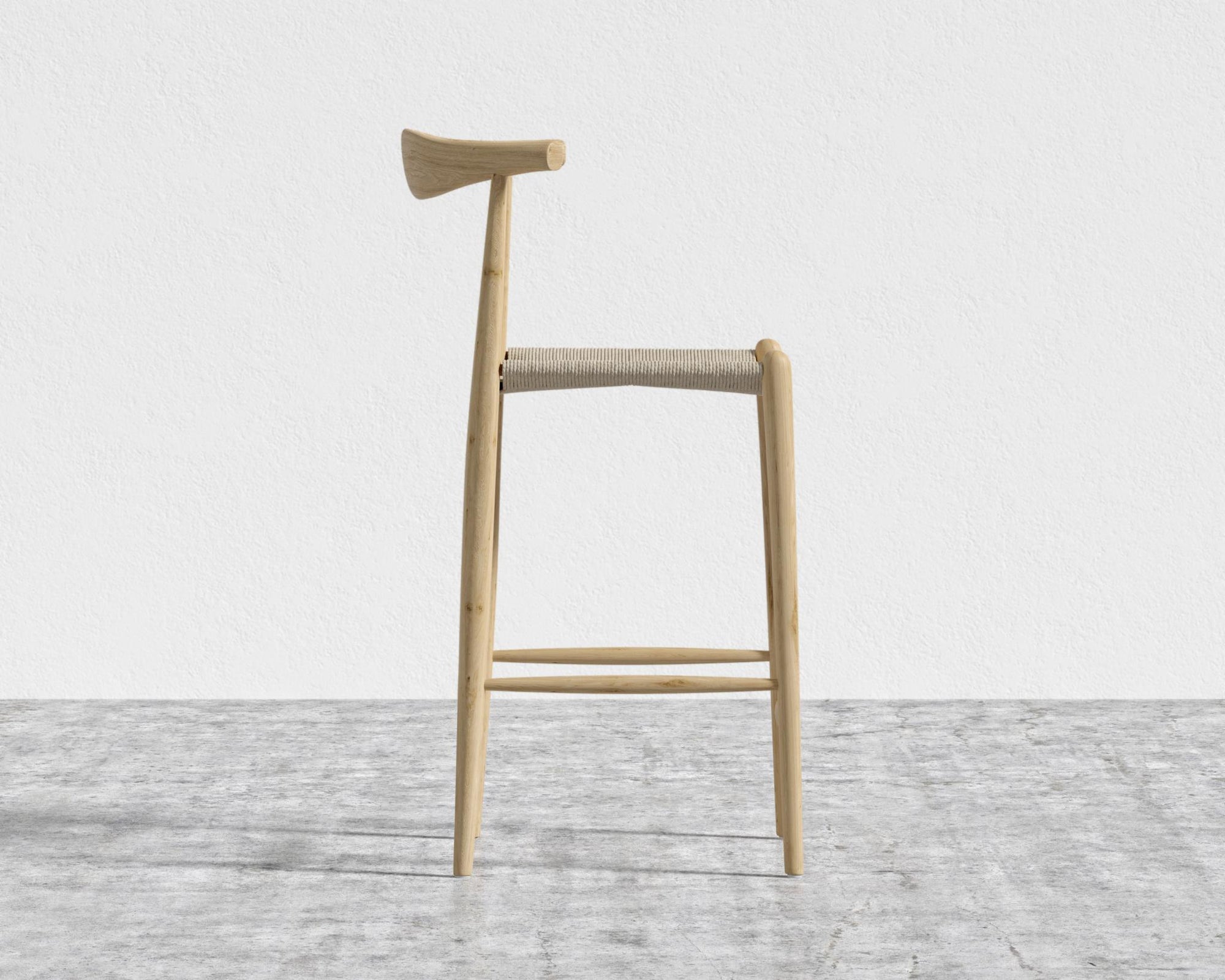 Elbow Counter Stool - Woven - Natural, Seat Color - Natural Seat Cord