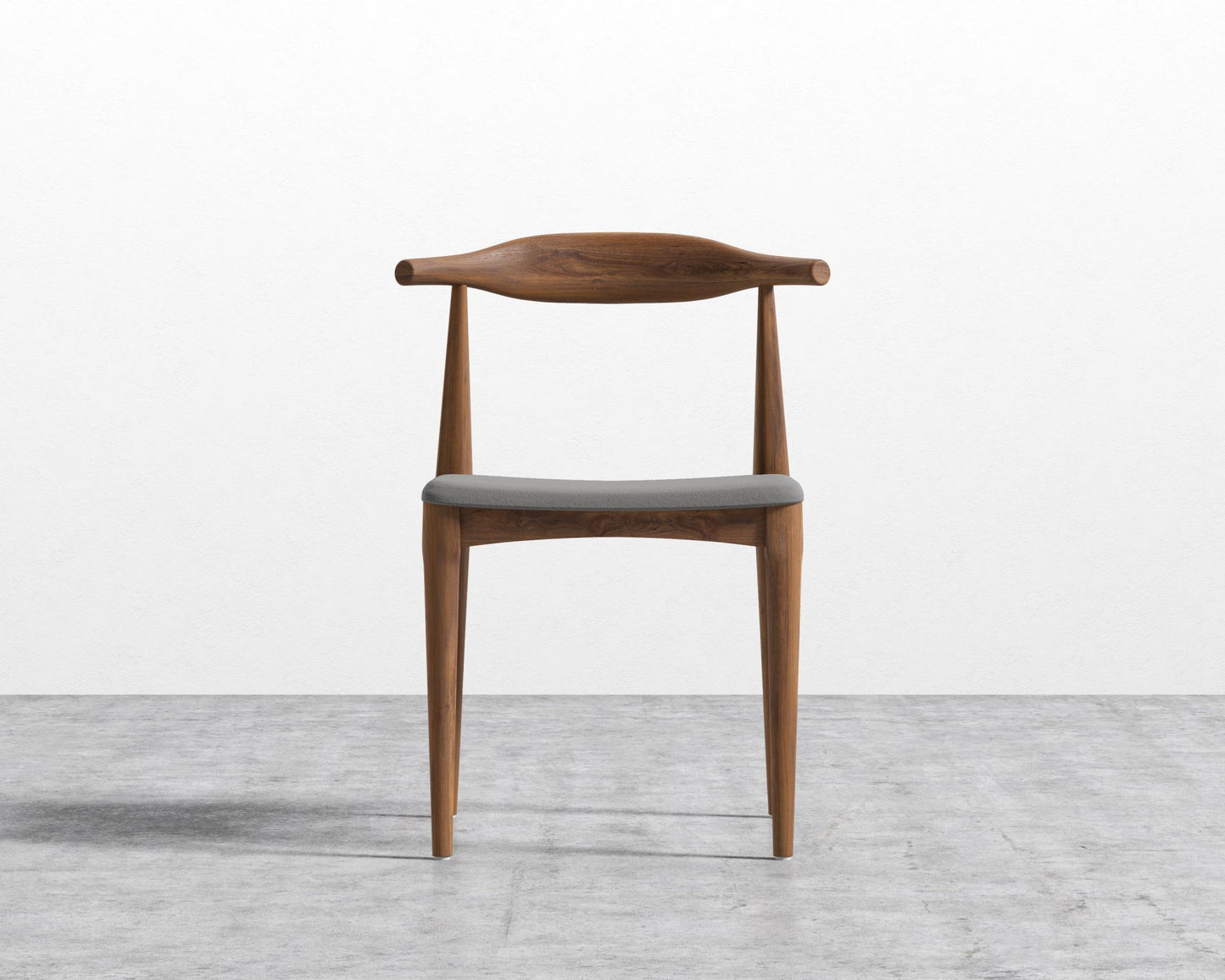 Elbow Chair - Walnut Stain, Venice Vegan Suede - Strato