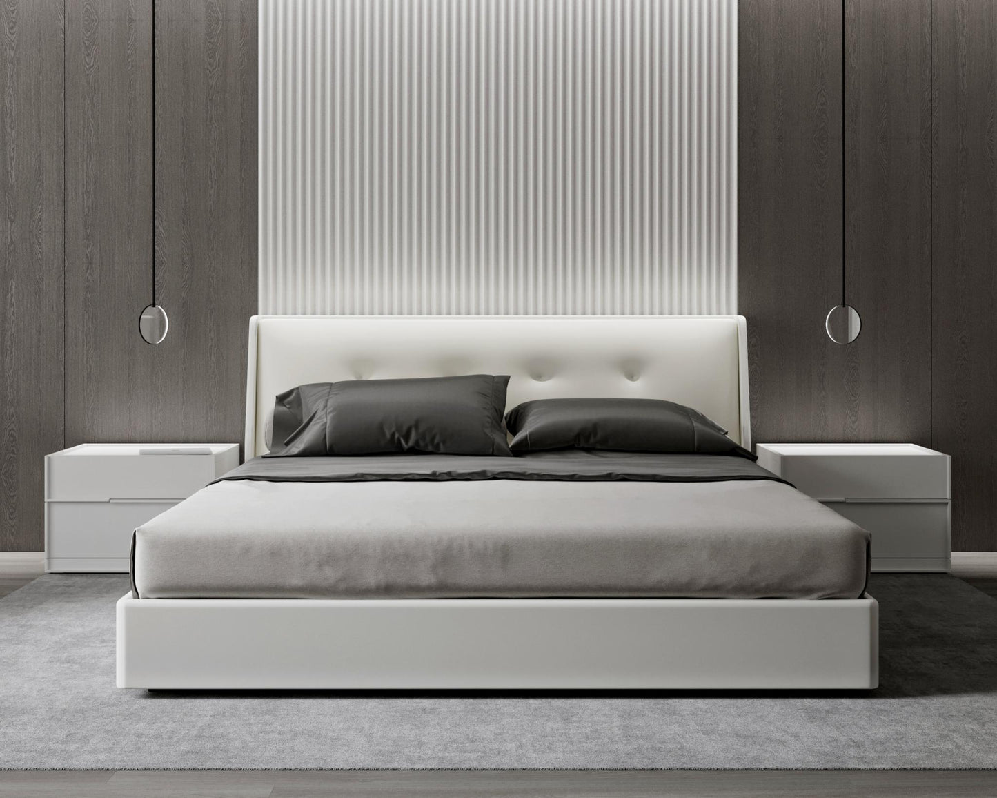 Hunter Nightstand - Glossy White Lacquer