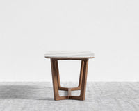 Evelyn Dining Table - Walnut, 71" | 180cm, White Calacatta Ceramic