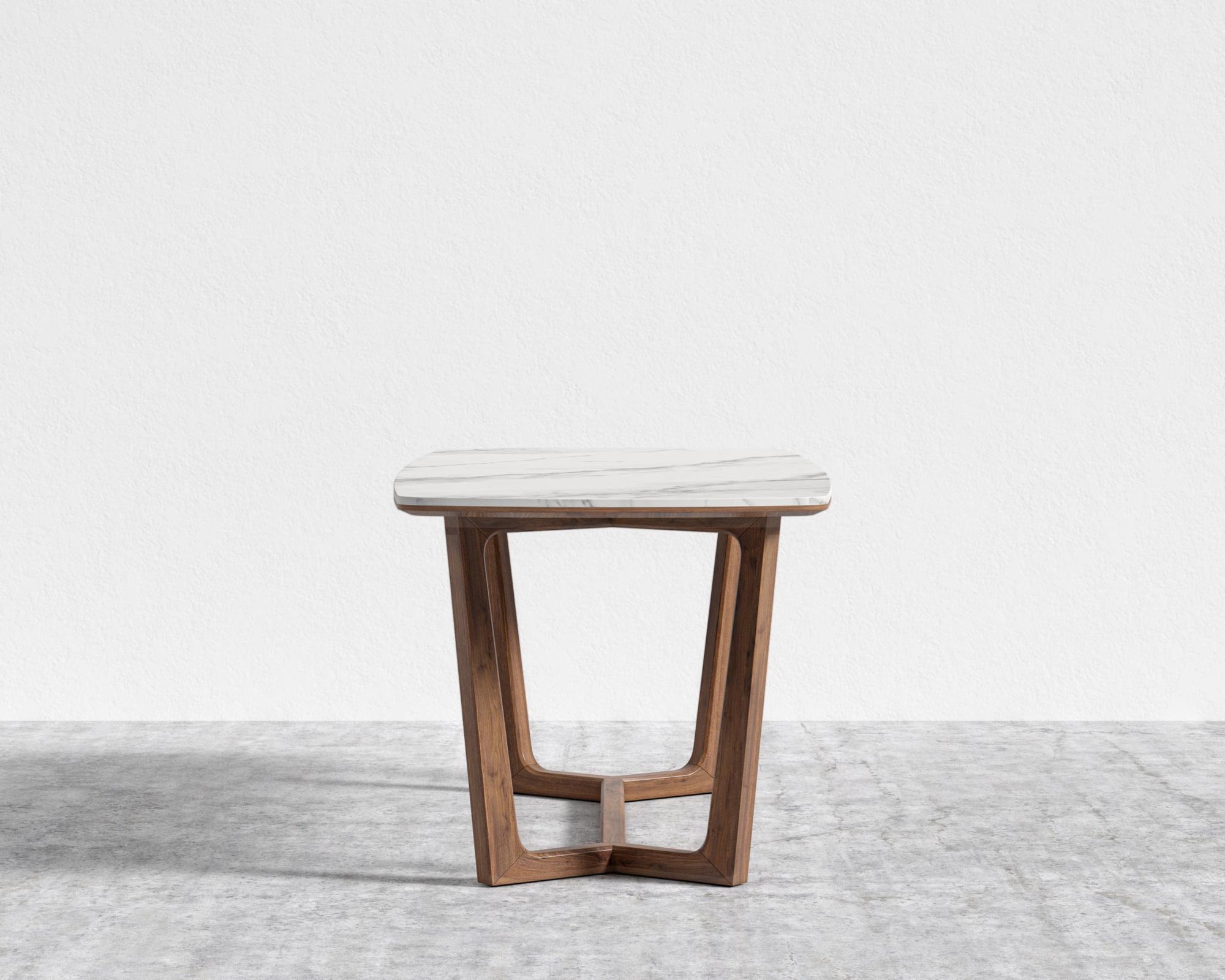 Evelyn Dining Table - Walnut, 71" | 180cm, White Calacatta Ceramic