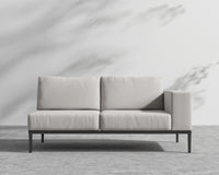 Francis Outdoor Right Arm 2 Seater - Black - Francis, Outdoor Fabric - Palisades