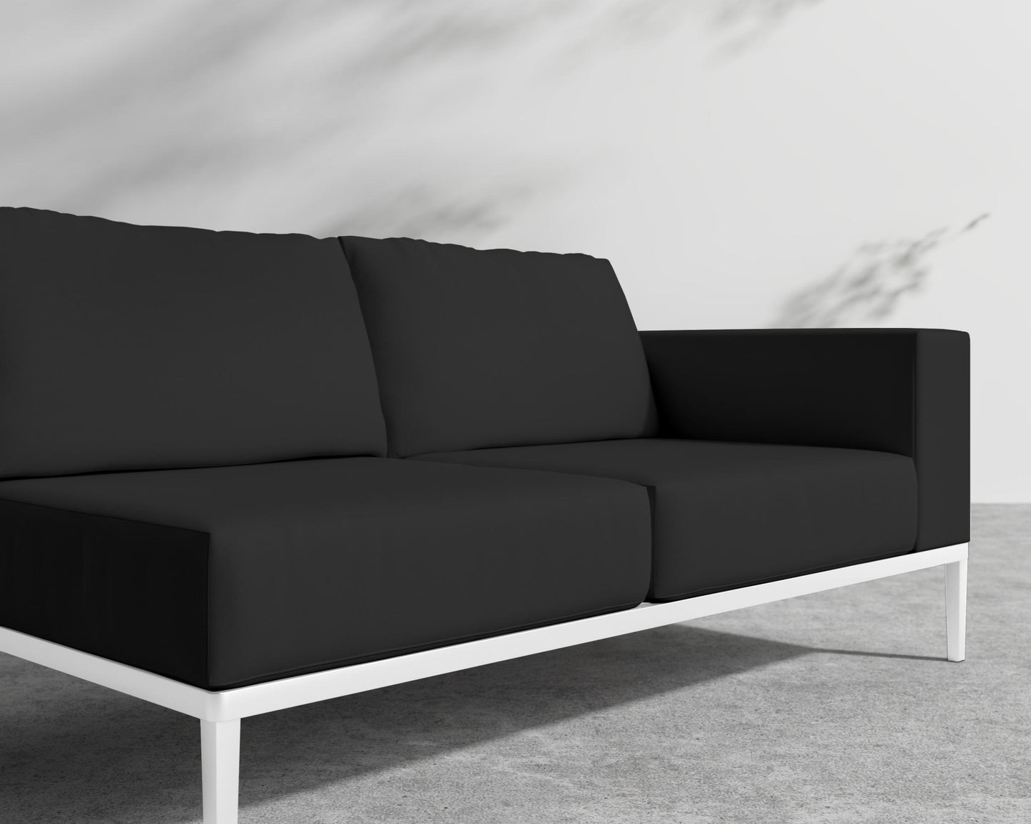 Francis Outdoor Right Arm 2 Seater - Black - Francis, Outdoor Fabric - Arcadia