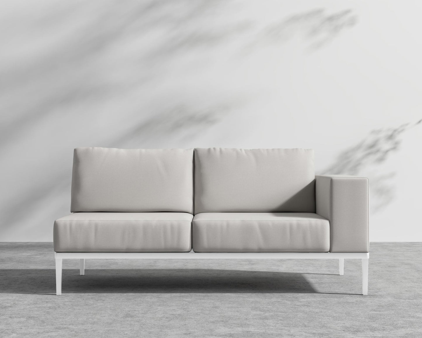 Francis Outdoor Right Arm 2 Seater - Black - Francis, Outdoor Fabric - Palisades