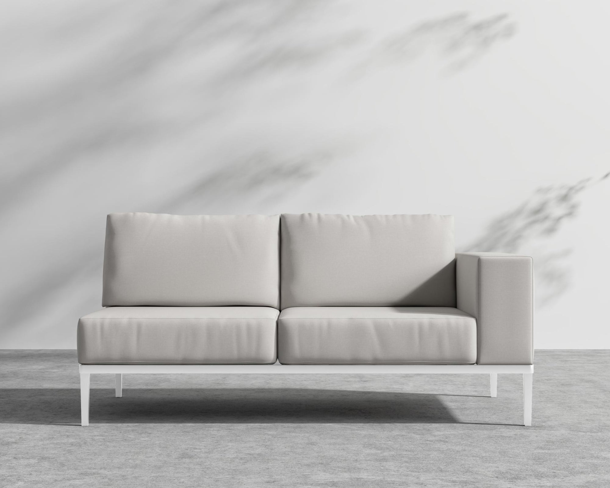 Francis Outdoor Right Arm 2 Seater - Black - Francis, Outdoor Fabric - Palisades