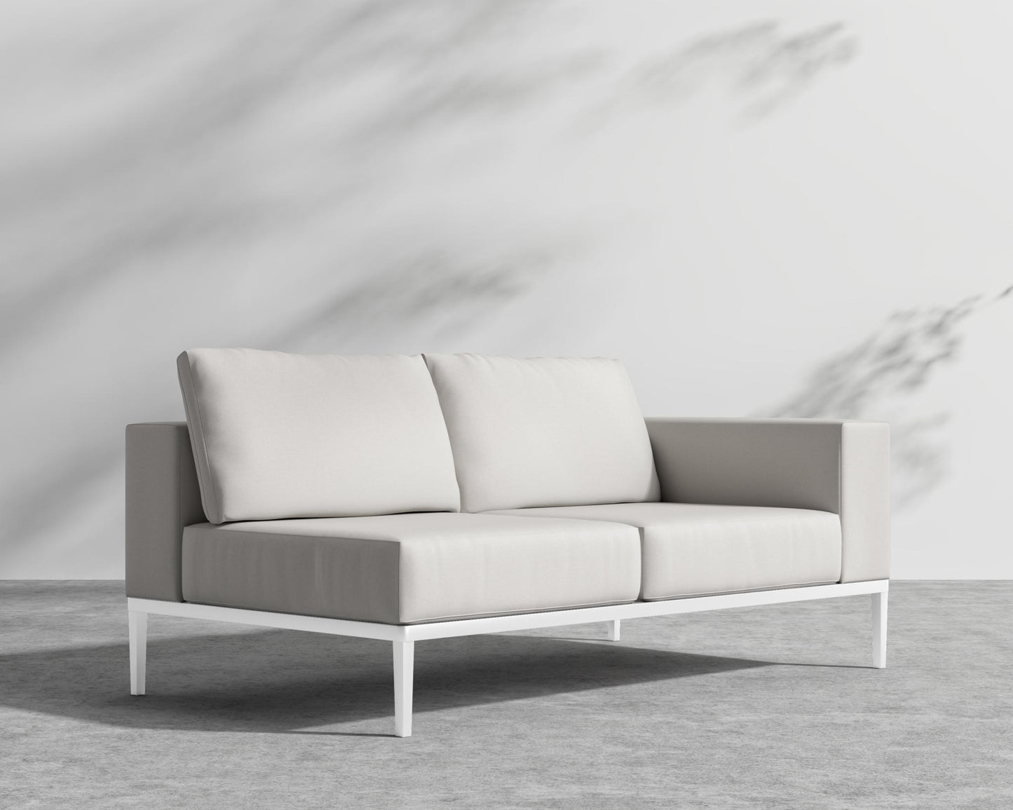 Francis Outdoor Right Arm 2 Seater - Black - Francis, Outdoor Fabric - Palisades