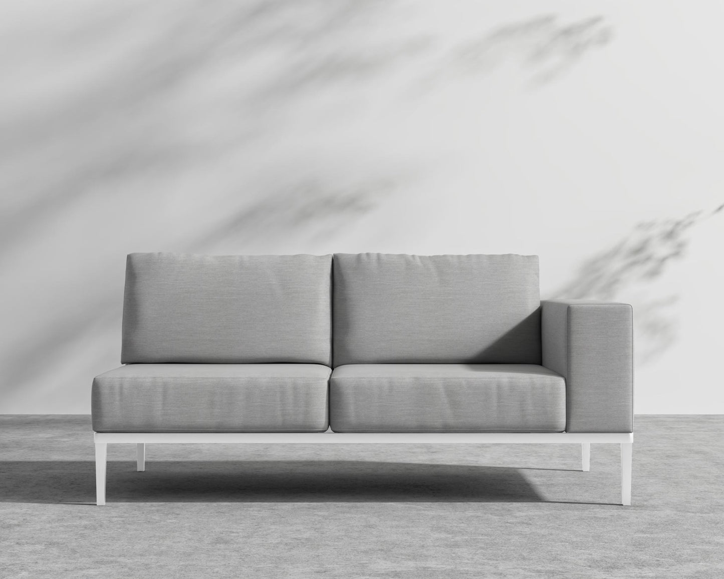 Francis Outdoor Right Arm 2 Seater - Black - Francis, Outdoor Fabric - Encino