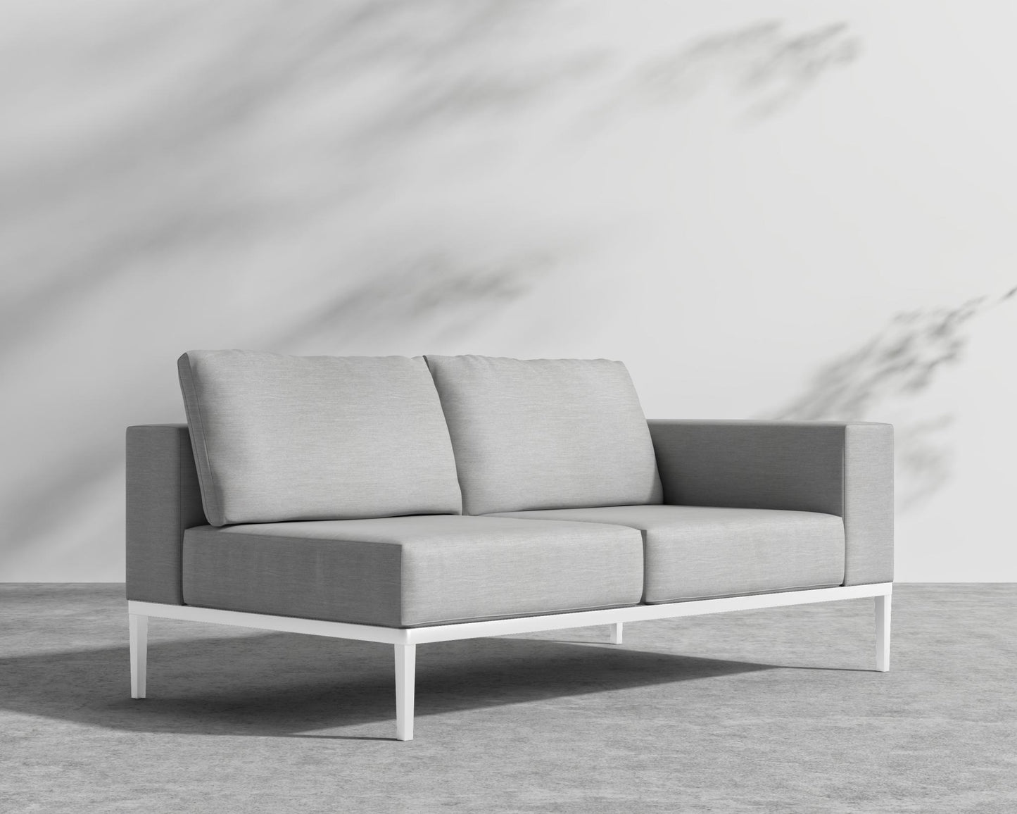 Francis Outdoor Right Arm 2 Seater - Black - Francis, Outdoor Fabric - Encino