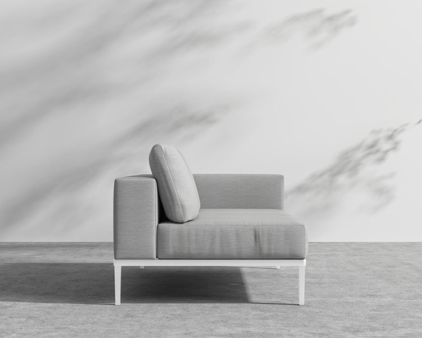 Francis Outdoor Right Arm 2 Seater - Black - Francis, Outdoor Fabric - Encino