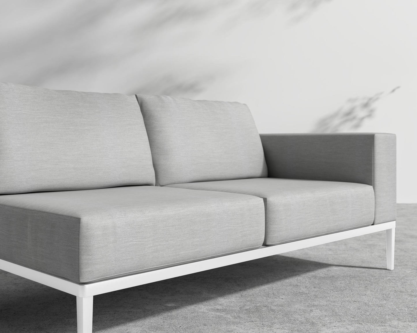 Francis Outdoor Right Arm 2 Seater - Black - Francis, Outdoor Fabric - Encino