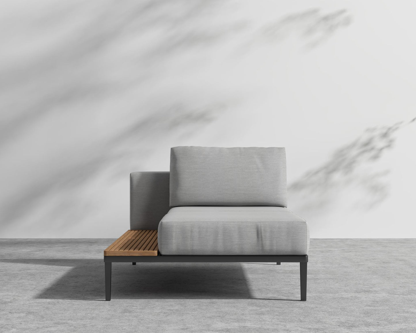 Francis Outdoor Left Chaise - Black - Francis, Outdoor Fabric - Encino