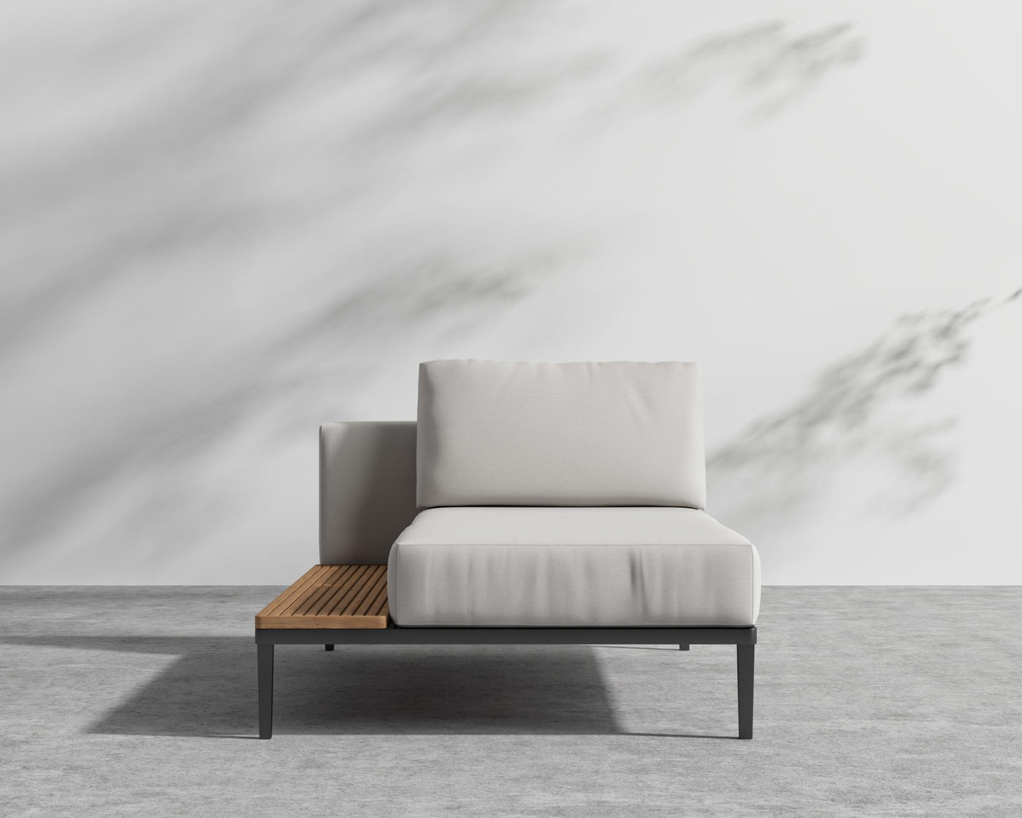 Francis Outdoor Left Chaise - Black - Francis, Outdoor Fabric - Palisades